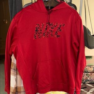 Nike Red Graphic Hoodie Sweater